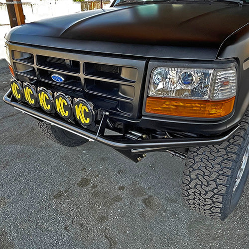 92-96 F150 Bolt-On Prerunner Bumper with Skid Plate - Image 4
